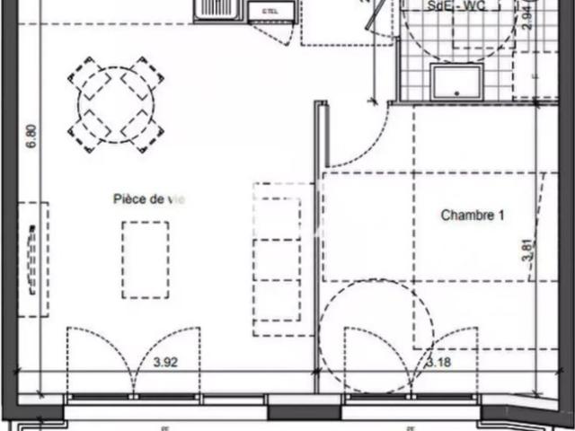Appartement 2 pièces avec balcon