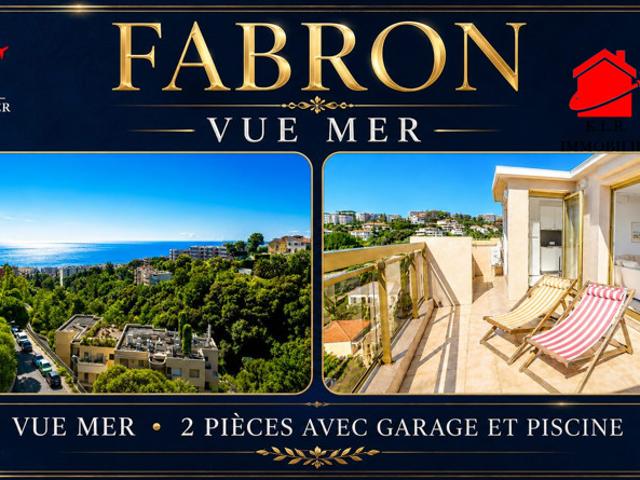 Appartement 2 pièces Fabron avec garage: Terrasse vue mer !