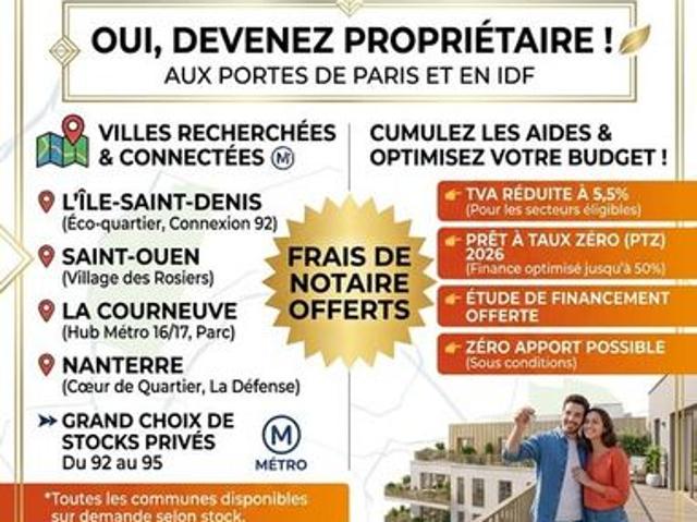 Appartement 2 pièces PRIMO ACCEDANT TVA 5.5%