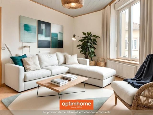 Appartement 3 chambres, 1er étage, faibles charges et locataire en place