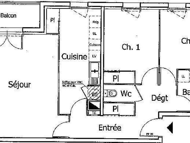 Appartement 3 pièces 44100 Nantes Réf: 12251
