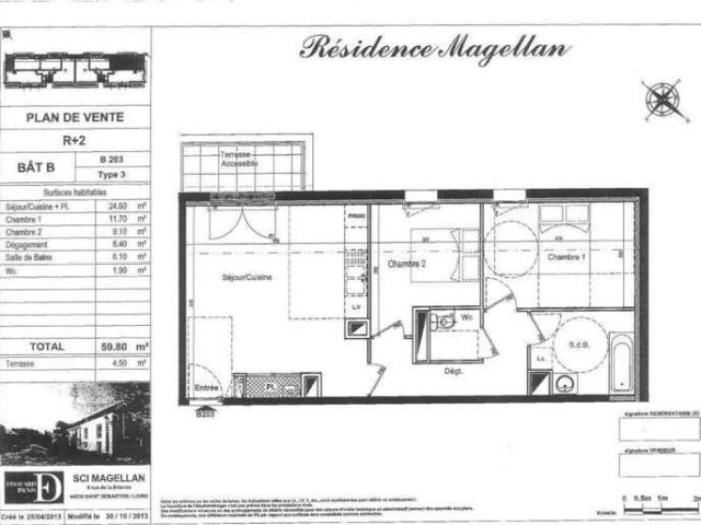 Appartement 3 pièces 44230 Saint Sébastien sur Loire Savarières Réf: 11781