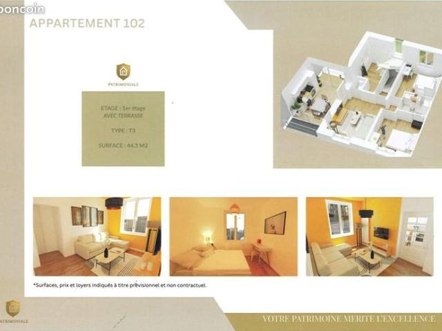 Appartement 3 pièces 44 m²