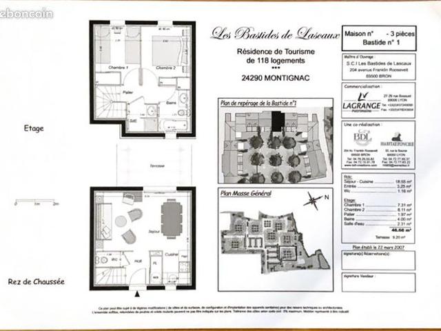 Appartement 3 pièces 46 m²
