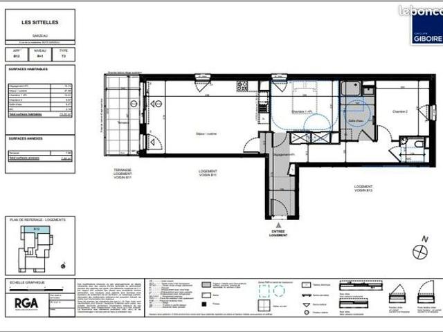 Appartement 3 pièces 48 m²