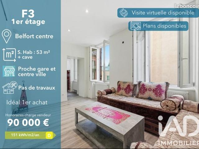 Appartement 3 pièces 53 m²