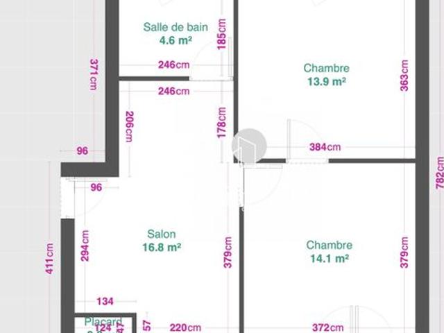 Appartement 3 pièces 50 m²