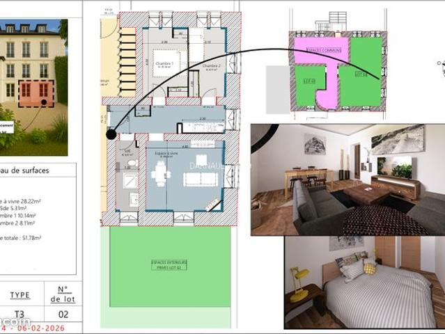 Appartement 3 pièces 51 m²