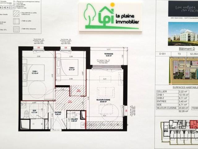 Appartement 3 pièces 52 m²