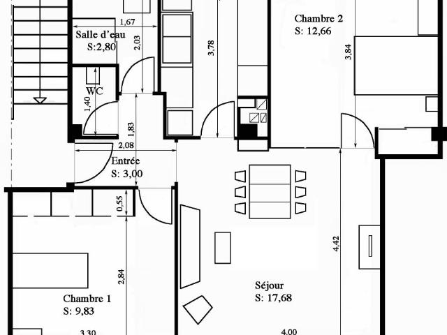 Appartement 3 pièces, 57 m² à louer à Palaiseau 91120