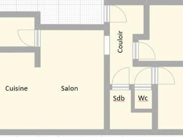 Appartement 3 pièces, 57 m² à louer à Pessac 33600