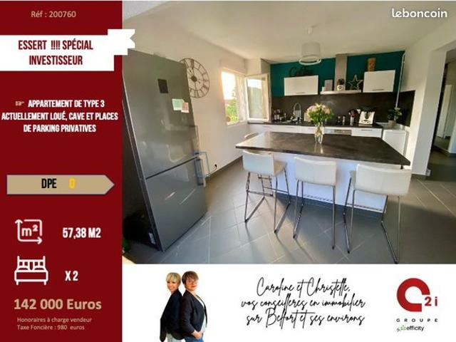 Appartement 3 pièces 57 m²