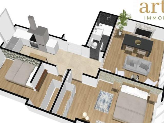 Appartement 3 pièces 57 m²