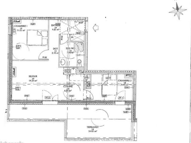 Appartement 3 pièces 54 m²