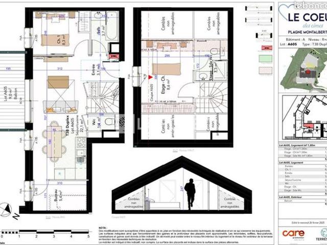 Appartement 3 pièces 55 m²