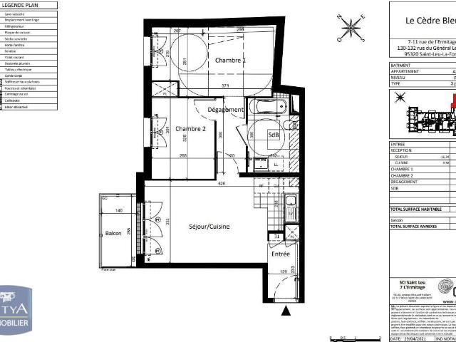 Appartement 3 pièces 55 m²