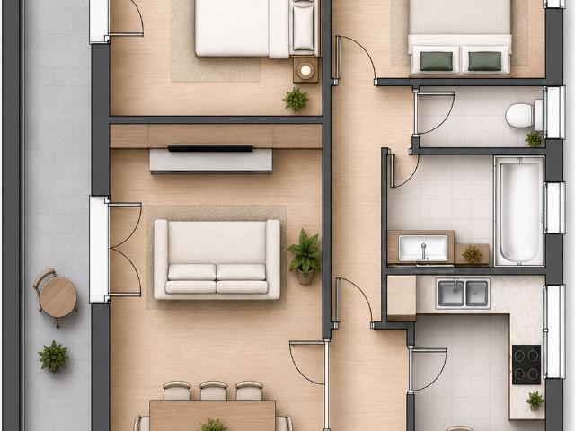 Appartement 3 pièces 56 m²