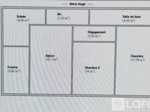 Appartement 3 pièces 56 m²