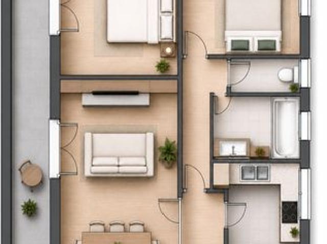 Appartement 3 pièces 56 m²