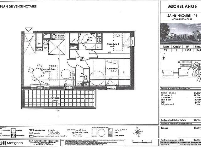 Appartement 3 pièces 58 m²