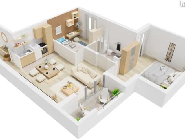 Appartement 3 pièces 58 m²