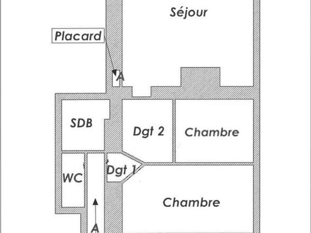 Appartement 3 pièces, 59 m² à louer à Nancy 54000