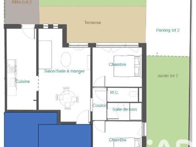 Appartement 3 pièces 59 m²