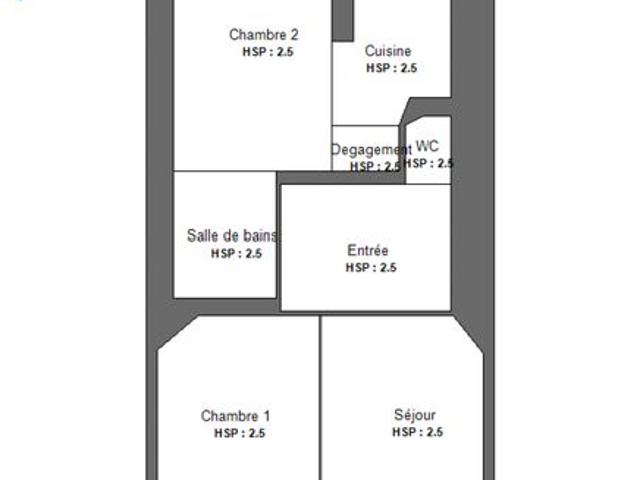 Appartement 3 pièces 59 m²