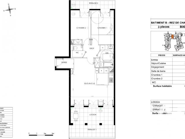 Appartement 3 pièces 63 m²