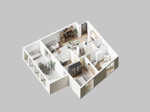 Appartement 3 pièces 63 m²