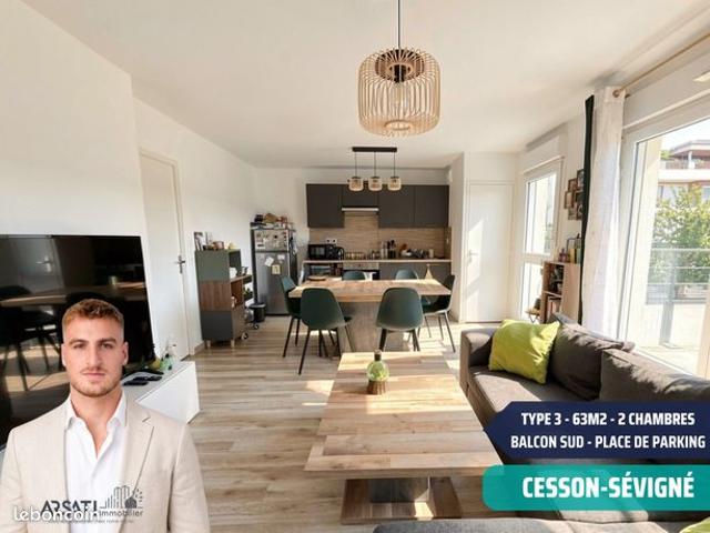 Appartement 3 pièces 63 m²