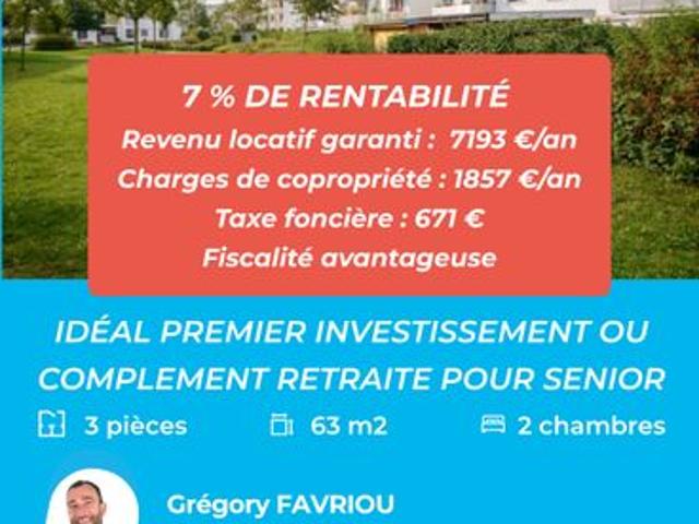 Appartement 3 pièces 63 m²