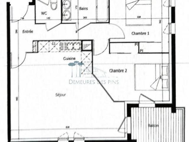 Appartement 3 pièces 63 m²