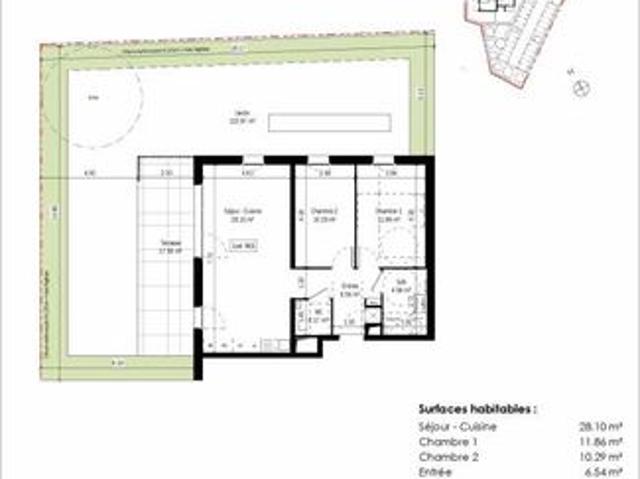Appartement 3 pièces 63 m²