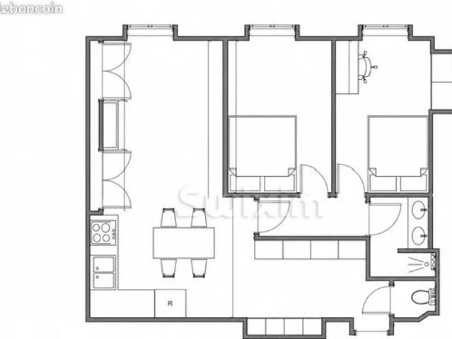 Appartement 3 pièces 63 m²