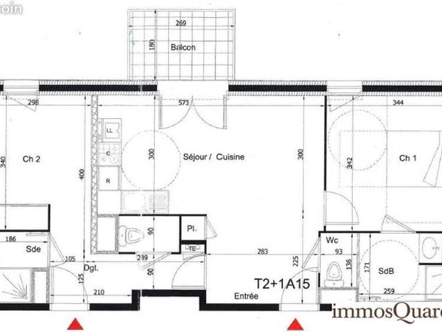 Appartement 3 pièces 60 m²