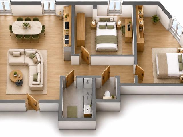 Appartement 3 pièces 60 m²