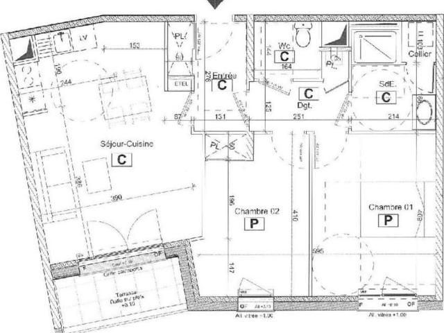 Appartement 3 pièces 61 m²