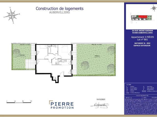 Appartement 3 pièces 61 m²