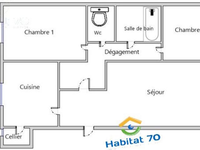 Appartement 3 pièces 61 m²