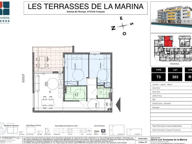 Appartement 3 pièces 61 m²