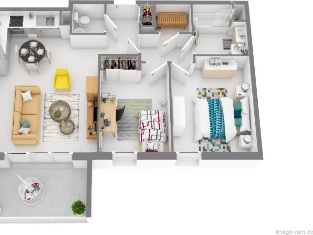 Appartement 3 pièces 61 m²