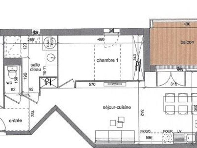 Appartement 3 pièces 62 m²