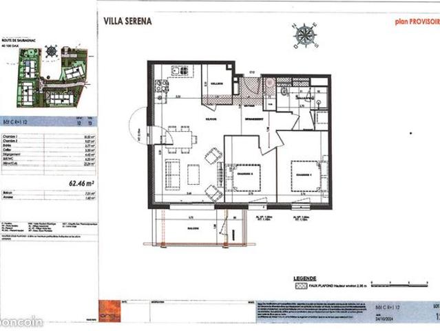 Appartement 3 pièces 62 m²