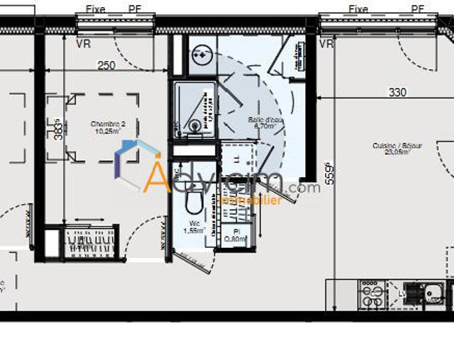 Appartement 3 pièces 62 m²