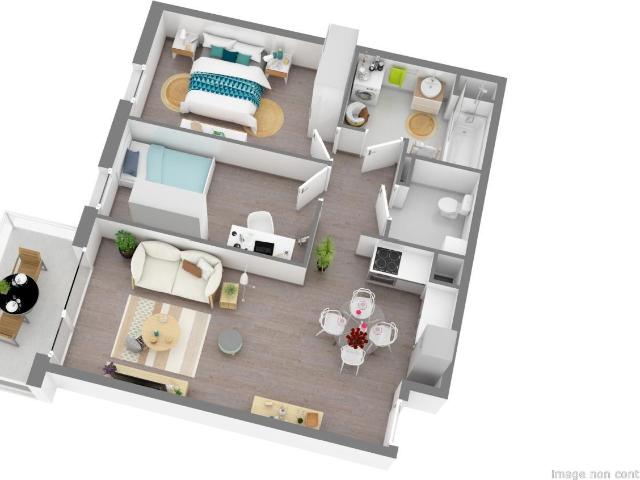 Appartement 3 pièces 62 m²