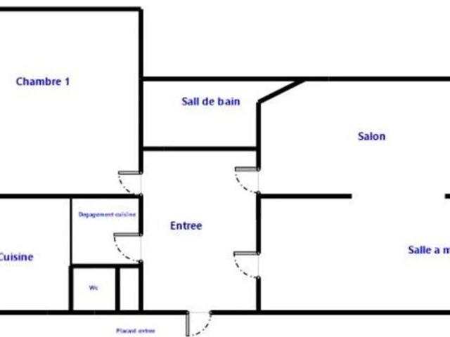 Appartement 3 pièces 62 m²