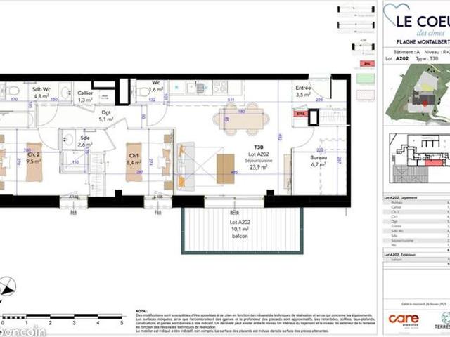 Appartement 3 pièces 67 m²
