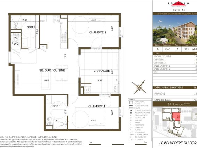 Appartement 3 pièces 67 m²