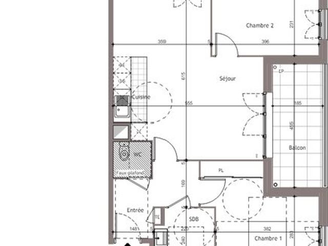Appartement 3 pièces 64 m²